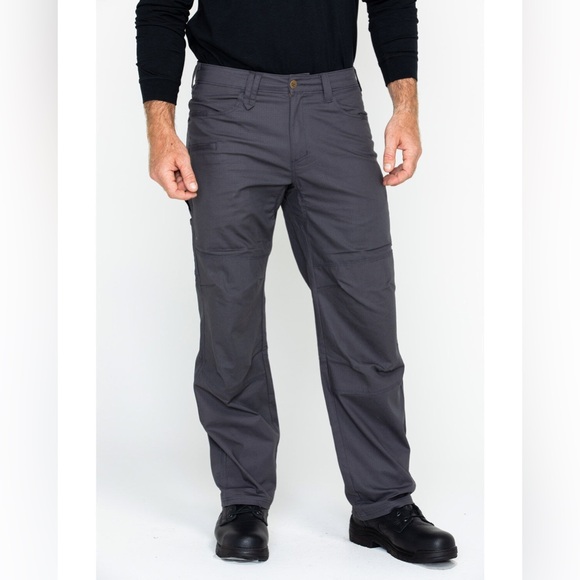 Men's Hawx Work Gear Dark Gray Pants - Picture 1 of 11